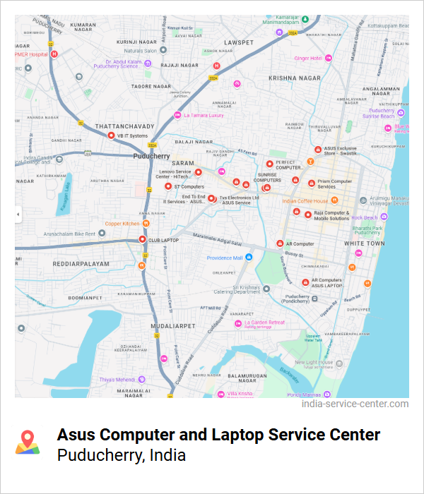 Asus Computer and Laptop Service Center Near Me, Puducherry, India