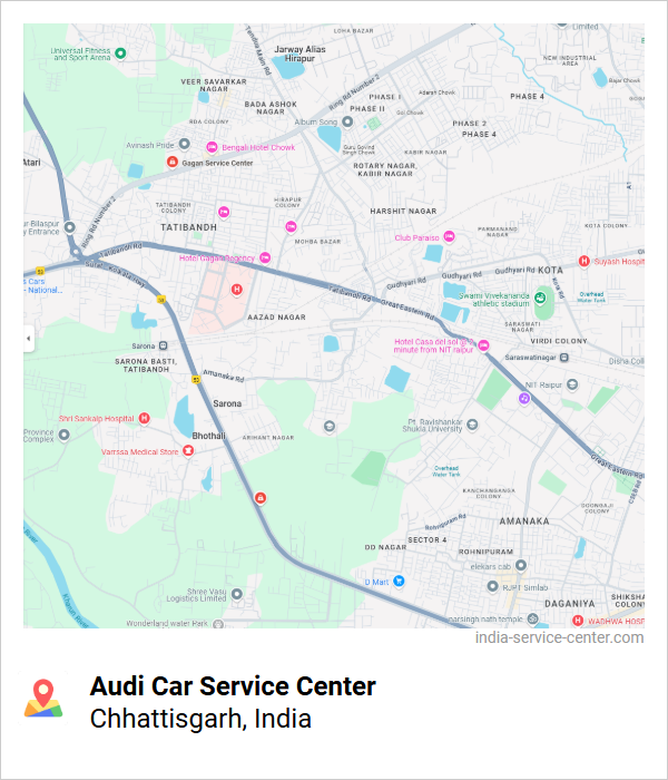 Audi Car Service Center Near Me, Chhattisgarh, India