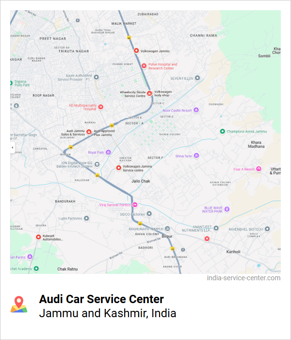 Audi Car Service Center Near Me, Jammu and Kashmir, India