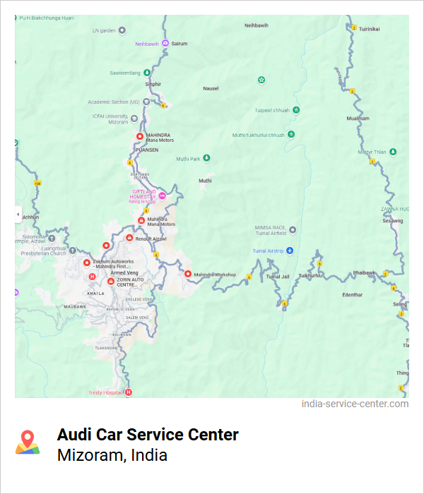 Audi Car Service Center Near Me, Mizoram, India