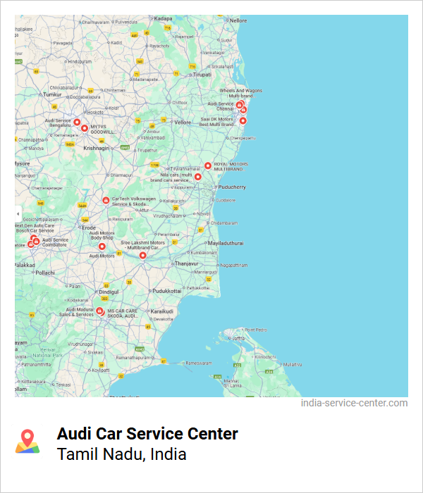 Audi Car Service Center Near Me, Tamil Nadu, India