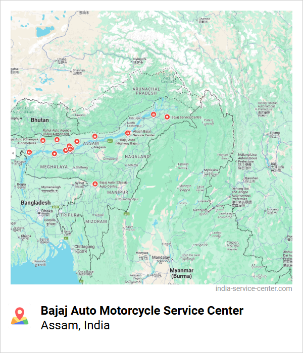 Bajaj Auto Motorcycle Service Center Near Me, Assam, India