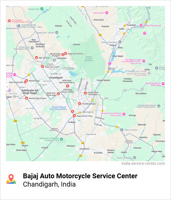 Bajaj Auto Motorcycle Service Center Near Me, Chandigarh, India