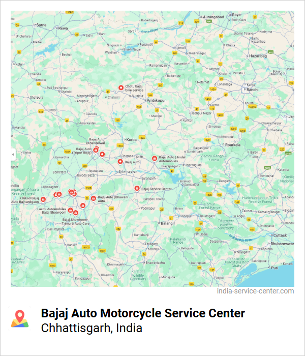 Bajaj Auto Motorcycle Service Center Near Me, Chhattisgarh, India