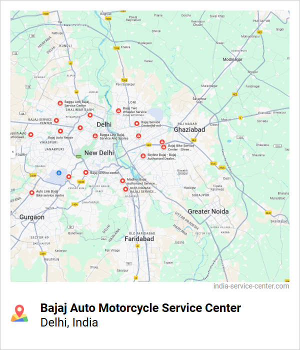 Bajaj Auto Motorcycle Service Center Near Me, Delhi, India