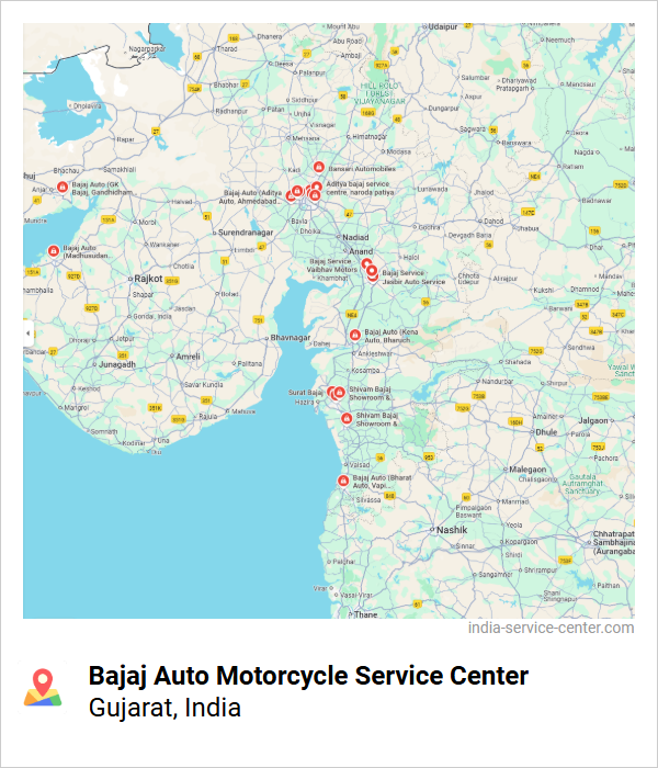 Bajaj Auto Motorcycle Service Center Near Me, Gujarat, India