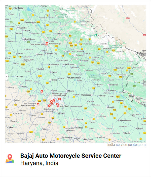 Bajaj Auto Motorcycle Service Center Near Me, Haryana, India