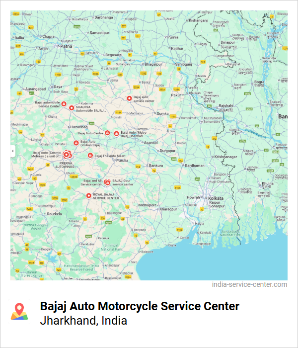 Bajaj Auto Motorcycle Service Center Near Me, Jharkhand, India