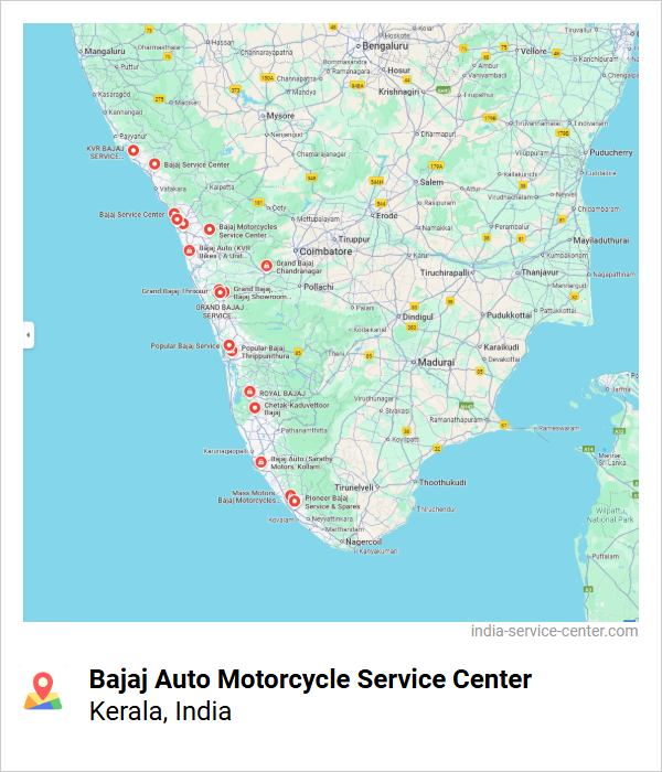 Bajaj Auto Motorcycle Service Center Near Me, Kerala, India