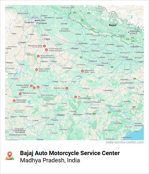 Bajaj Auto Motorcycle Service Center Near Me, Madhya Pradesh, India