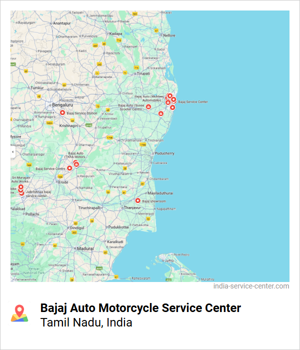 Bajaj Auto Motorcycle Service Center Near Me, Tamil Nadu, India