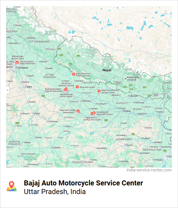Bajaj Auto Motorcycle Service Center Near Me, Uttar Pradesh, India