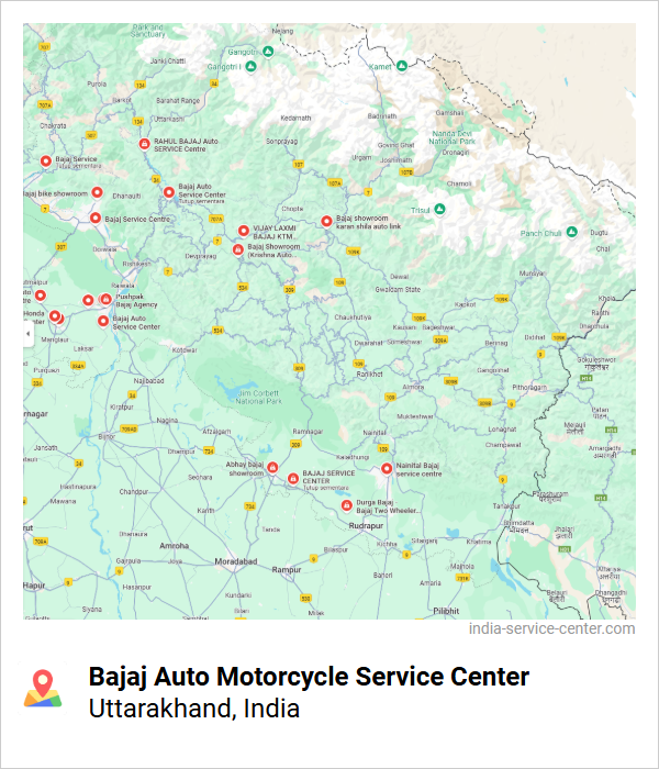 Bajaj Auto Motorcycle Service Center Near Me, Uttarakhand, India