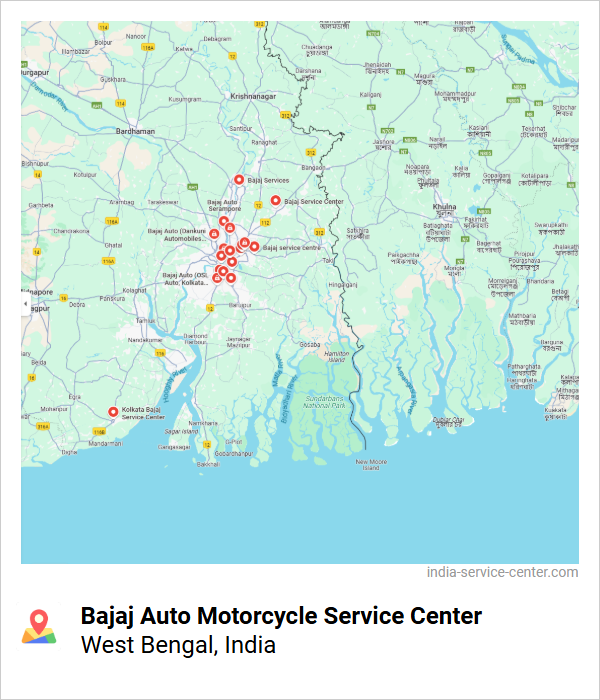 Bajaj Auto Motorcycle Service Center Near Me, West Bengal, India