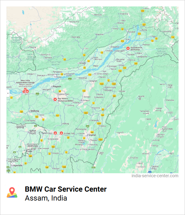BMW Car Service Center Near Me, Assam, India