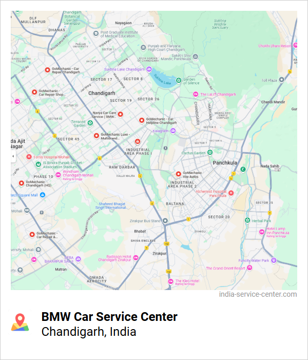 BMW Car Service Center Near Me, Chandigarh, India