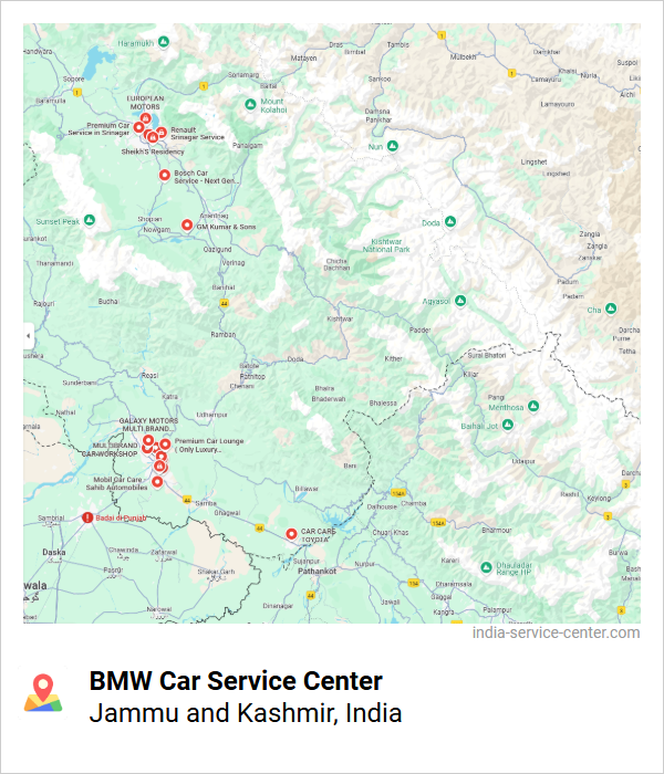 BMW Car Service Center Near Me, Jammu and Kashmir, India