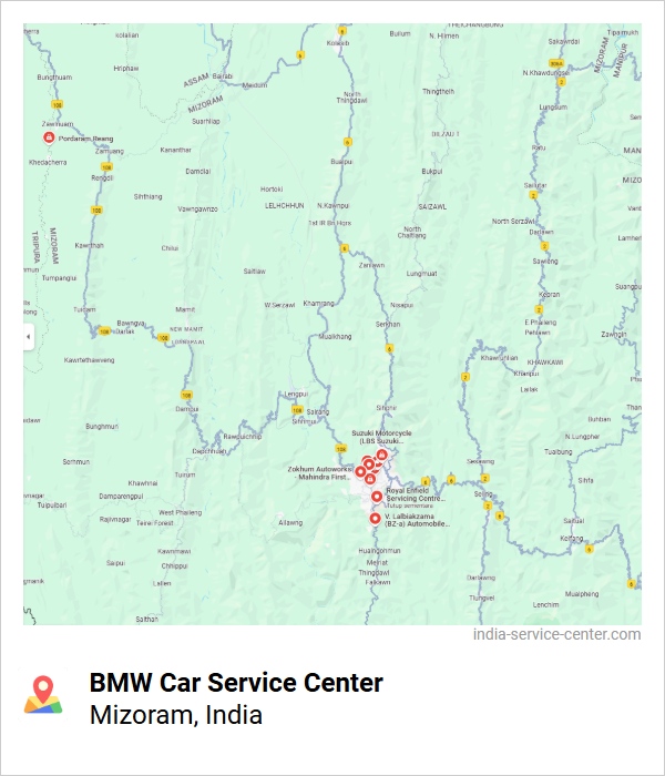 BMW Car Service Center Near Me, Mizoram, India
