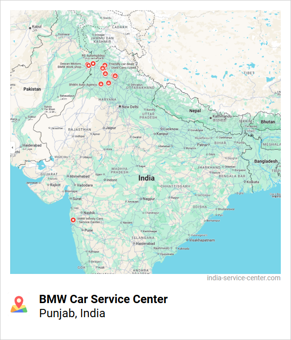 BMW Car Service Center Near Me, Punjab, India