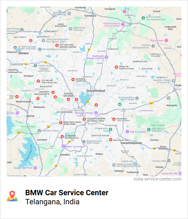 BMW Car Service Center Near Me, Telangana, India