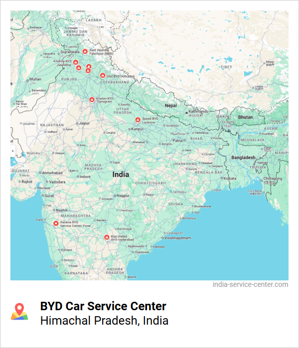 BYD Car Service Center Near Me, Himachal Pradesh, India