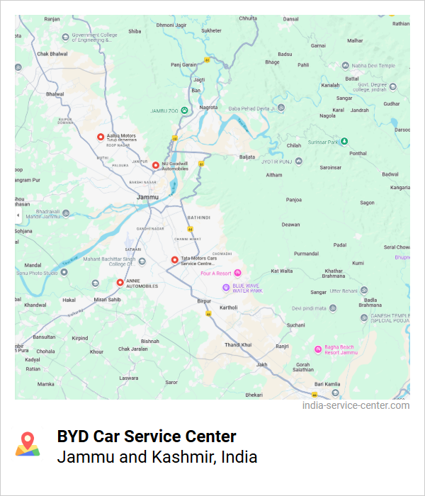 BYD Car Service Center Near Me, Jammu and Kashmir, India
