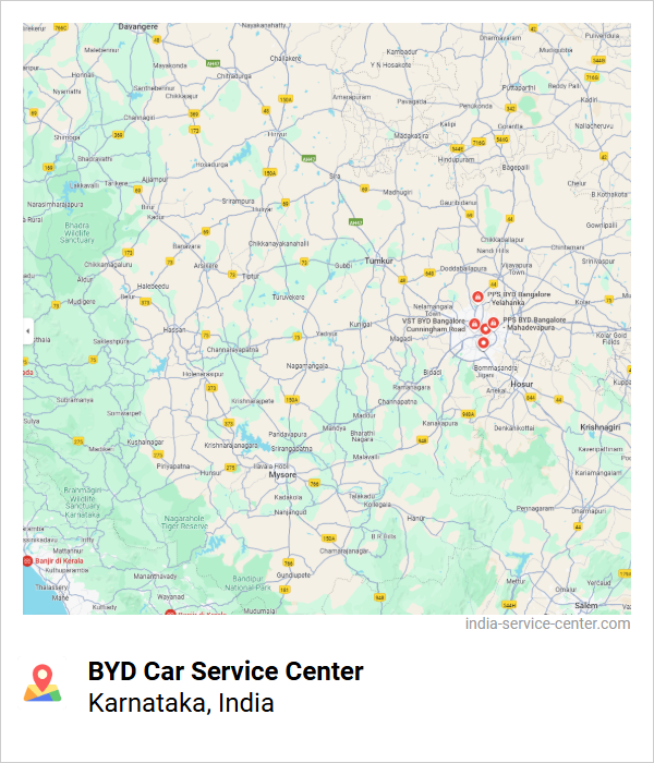 BYD Car Service Center Near Me, Karnataka, India