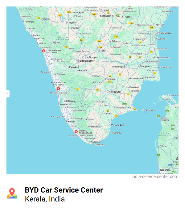 BYD Car Service Center Near Me, Kerala, India