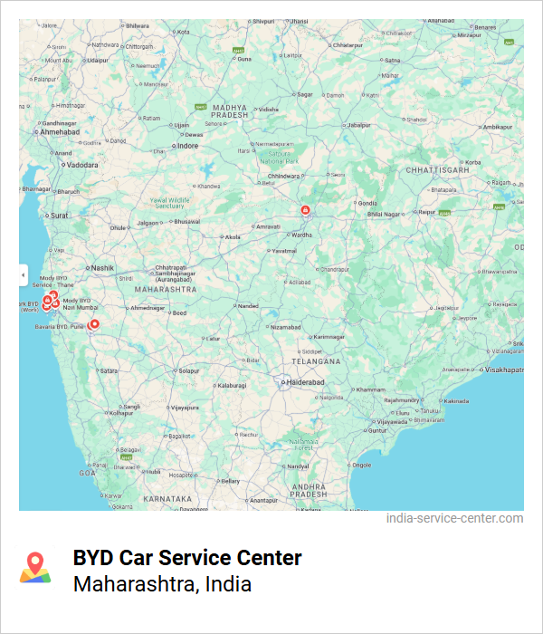 BYD Car Service Center Near Me, Maharashtra, India