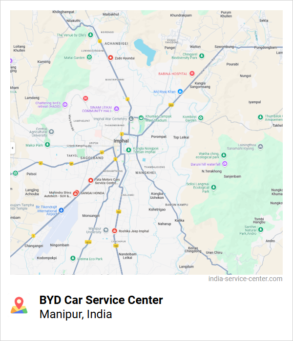 BYD Car Service Center Near Me, Manipur, India