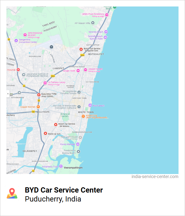 BYD Car Service Center Near Me, Puducherry, India