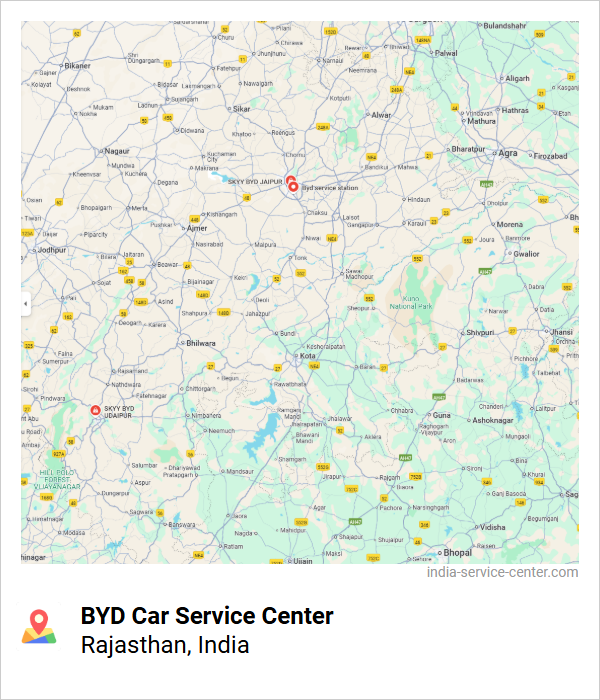 BYD Car Service Center Near Me, Rajasthan, India