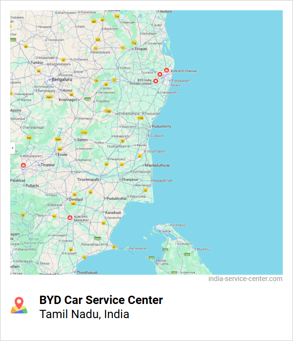 BYD Car Service Center Near Me, Tamil Nadu, India