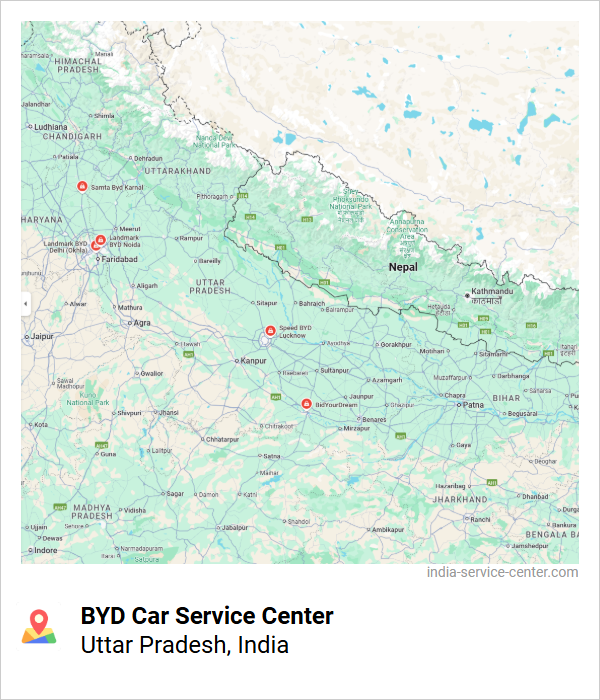 BYD Car Service Center Near Me, Uttar Pradesh, India