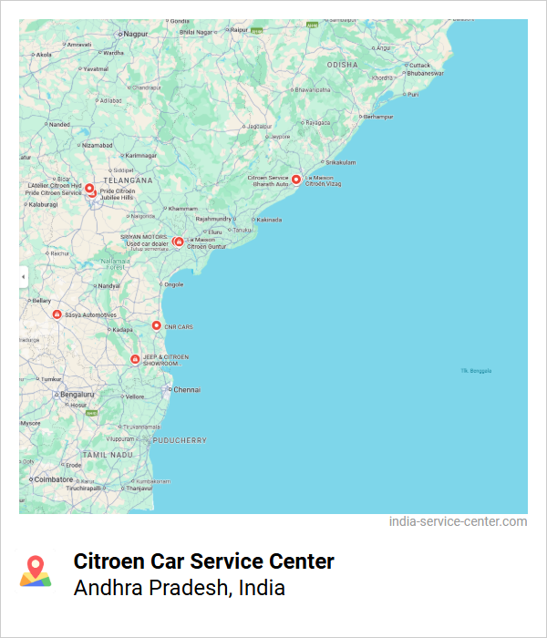 Citroen Car Service Center Near Me, Andhra Pradesh, India