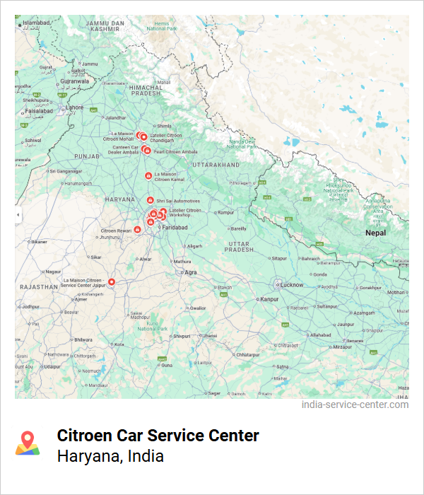 Citroen Car Service Center Near Me, Haryana, India