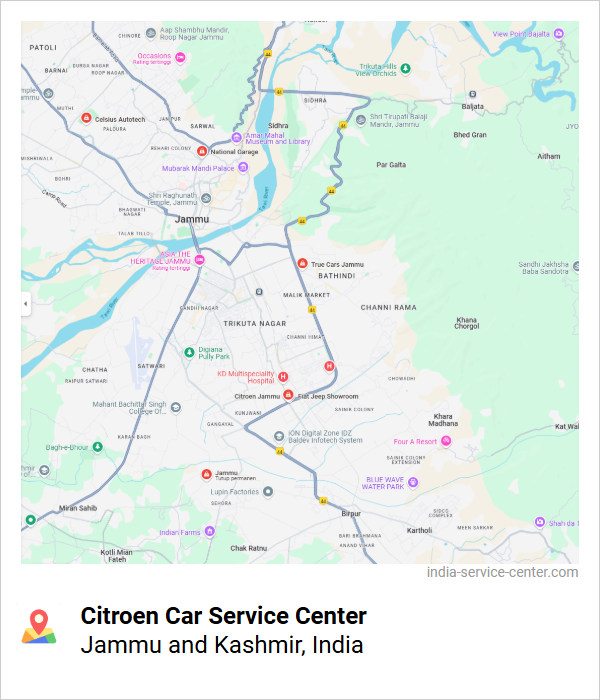 Citroen Car Service Center Near Me, Jammu and Kashmir, India