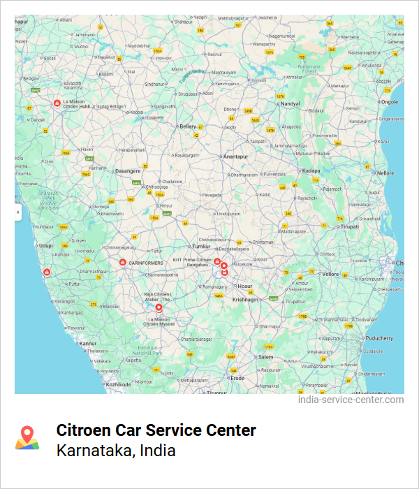 Citroen Car Service Center Near Me, Karnataka, India