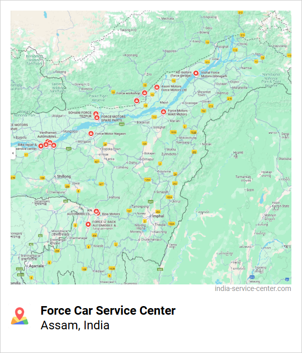 Force Car Service Center Near Me, Assam, India