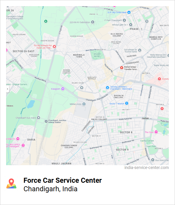 Force Car Service Center Near Me, Chandigarh, India