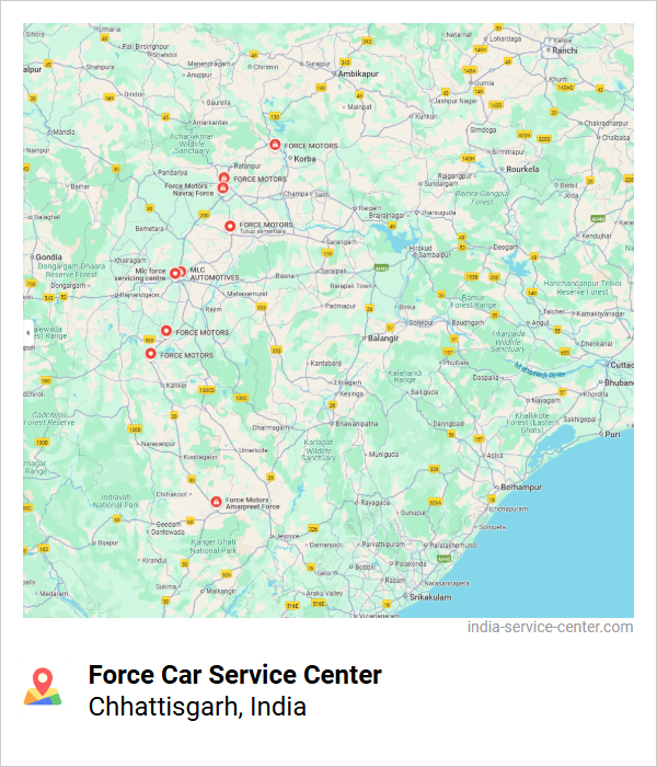 Force Car Service Center Near Me, Chhattisgarh, India