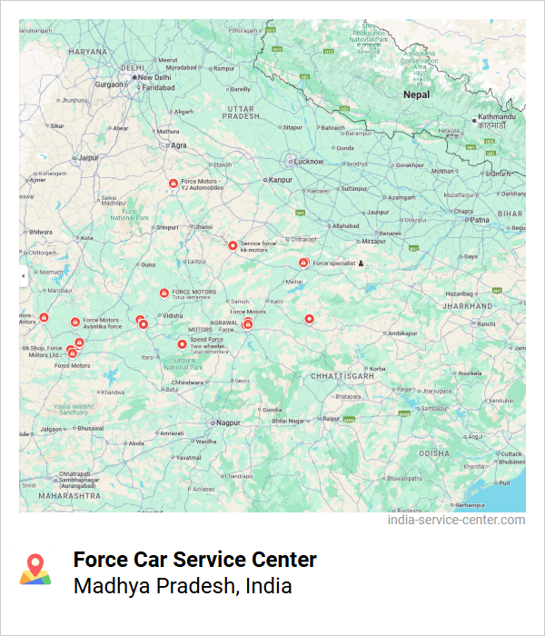 Force Car Service Center Near Me, Madhya Pradesh, India