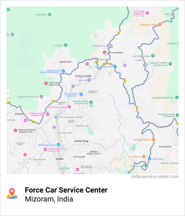 Force Car Service Center Near Me, Mizoram, India