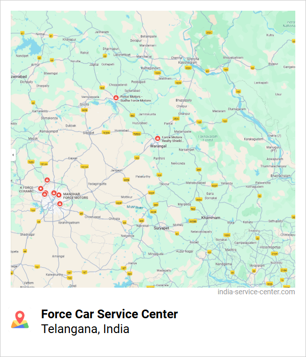 Force Car Service Center Near Me, Telangana, India