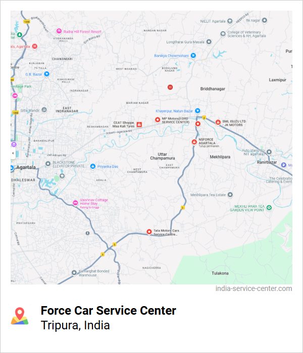 Force Car Service Center Near Me, Tripura, India