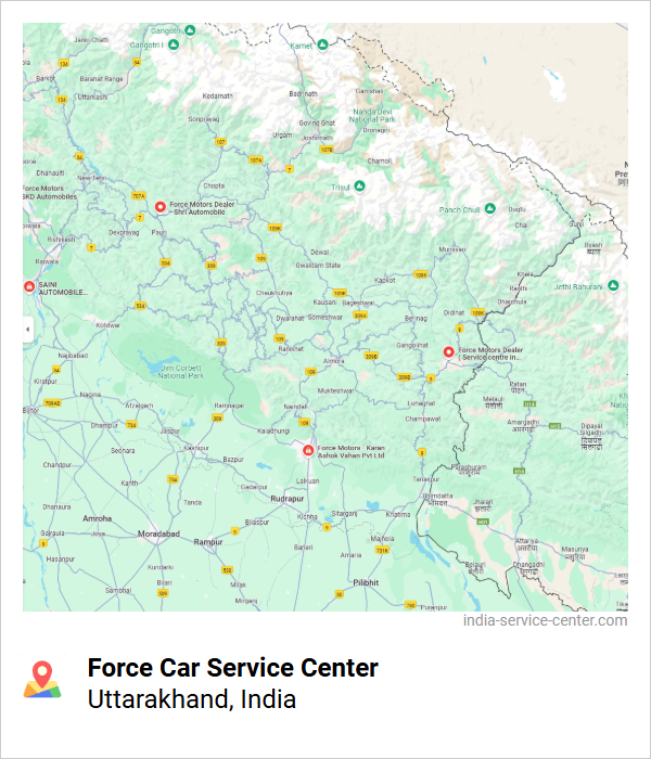 Force Car Service Center Near Me, Uttarakhand, India