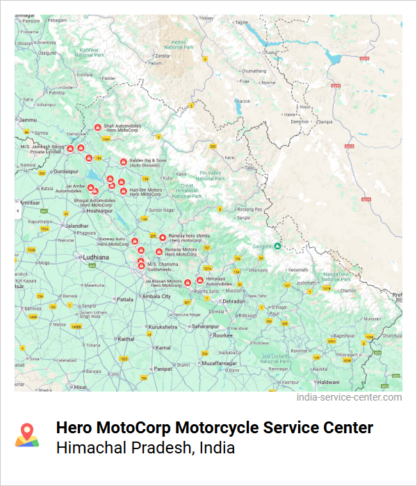 Hero MotoCorp Motorcycle Service Center Near Me, Himachal Pradesh, India