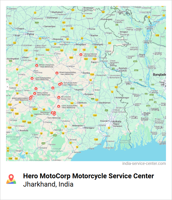 Hero MotoCorp Motorcycle Service Center Near Me, Jharkhand, India