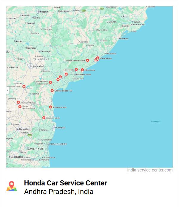 Honda Car Service Center Near Me, Andhra Pradesh, India