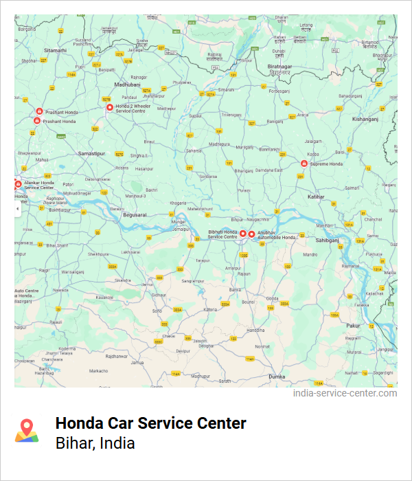 Honda Car Service Center Near Me, Bihar, India